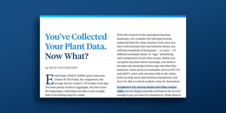 One Pager: You’ve Collected Your Plant Data. Now What?